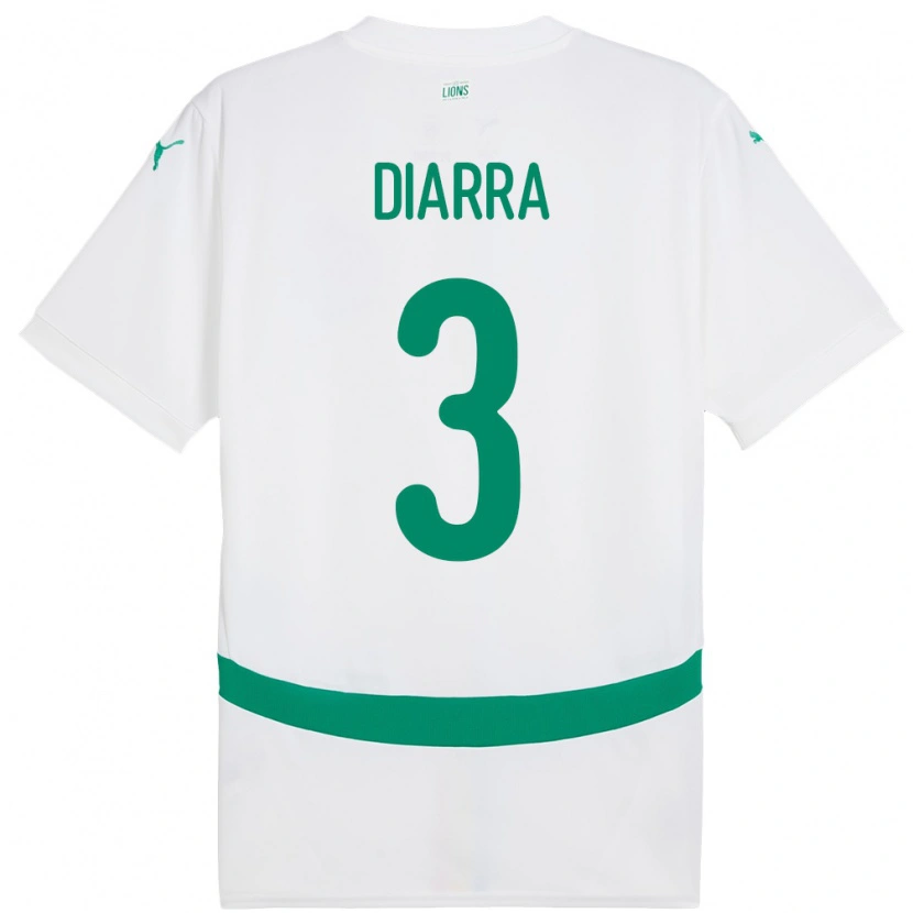 Danxen Męski Senegal Djibril Diarra #3 Biały Domowa Koszulka 24-26 Koszulki Klubowe