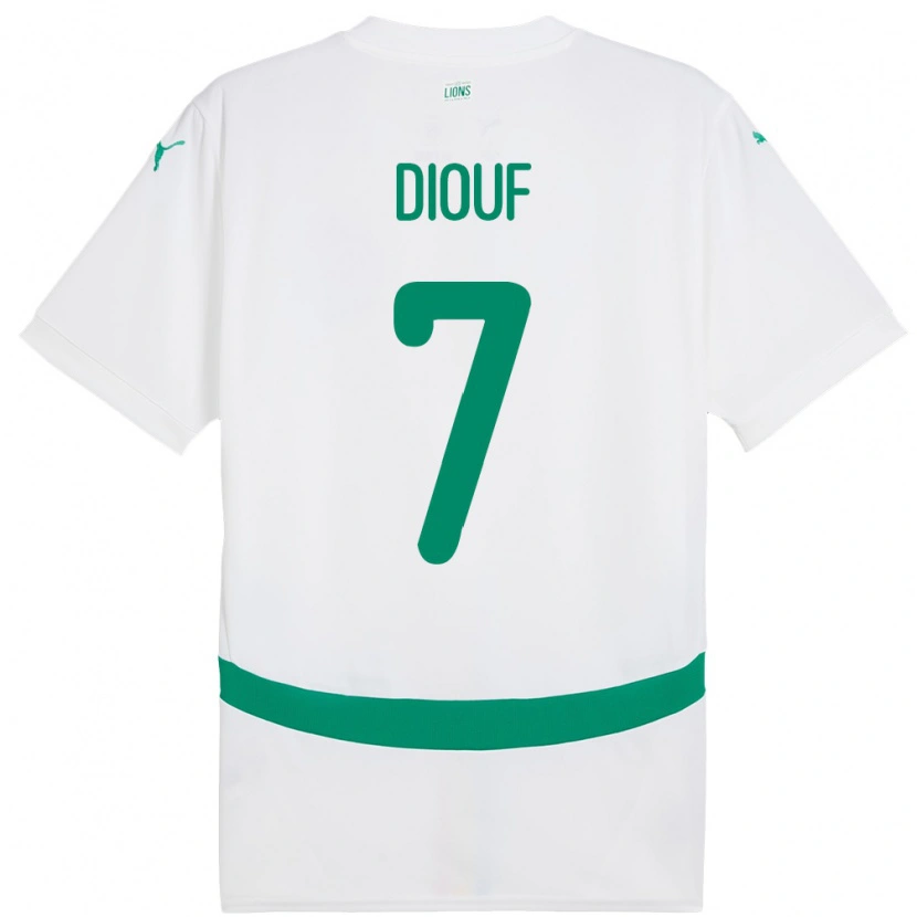 Danxen Męski Senegal Oumar Diouf #7 Biały Domowa Koszulka 24-26 Koszulki Klubowe