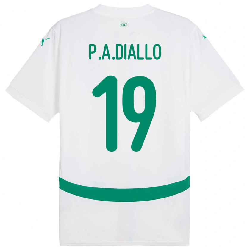 Danxen Męski Senegal Papa Amadou Diallo #19 Biały Domowa Koszulka 24-26 Koszulki Klubowe