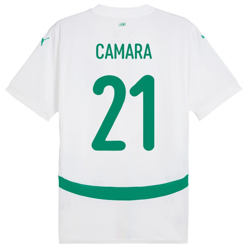 Danxen Męski Senegal Mamadou Camara #21 Biały Domowa Koszulka 24-26 Koszulki Klubowe