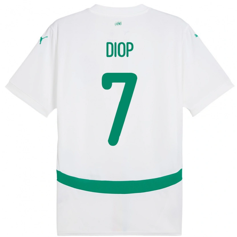 Danxen Męski Senegal Mama Diop #7 Biały Domowa Koszulka 24-26 Koszulki Klubowe
