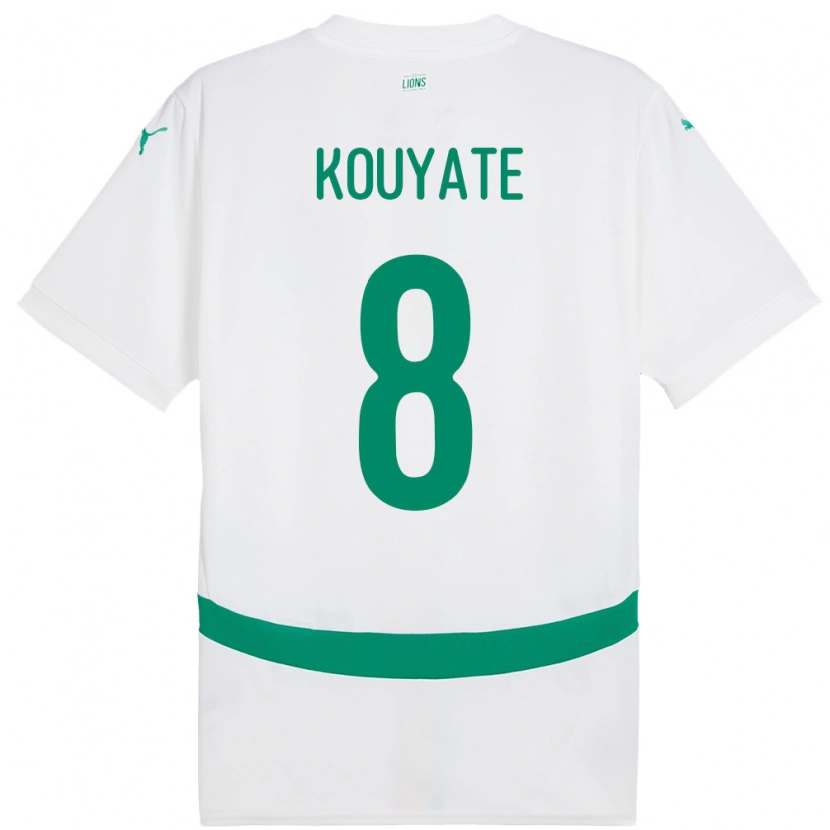 Danxen Męski Senegal Cheikhou Kouyate #8 Biały Domowa Koszulka 24-26 Koszulki Klubowe