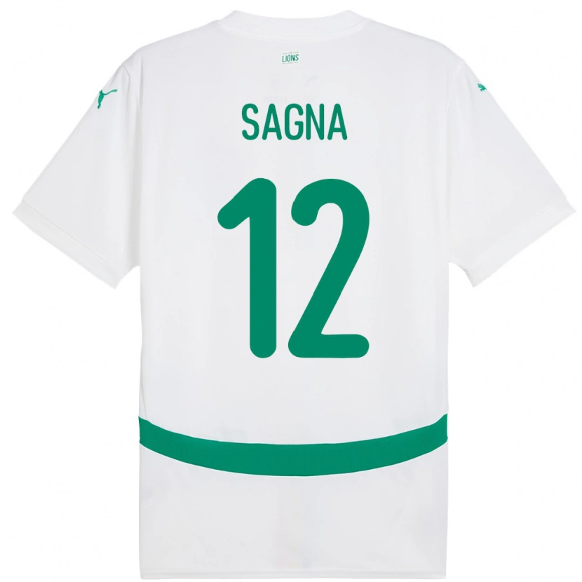Danxen Męski Senegal Safietou Sagna #12 Biały Domowa Koszulka 24-26 Koszulki Klubowe