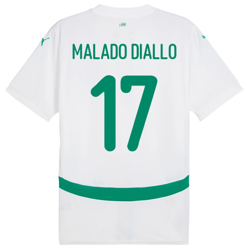 Danxen Męski Senegal Hapsatou Malado Diallo #17 Biały Domowa Koszulka 24-26 Koszulki Klubowe