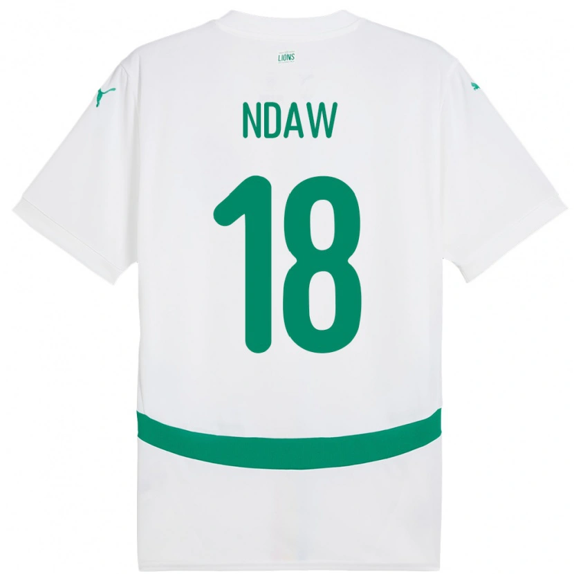 Danxen Męski Senegal Faly Ndaw #18 Biały Domowa Koszulka 24-26 Koszulki Klubowe