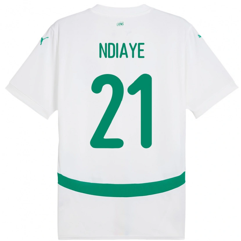 Danxen Męski Senegal Iliman Ndiaye #21 Biały Domowa Koszulka 24-26 Koszulki Klubowe