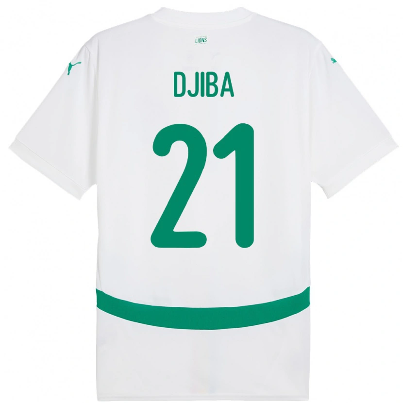 Danxen Męski Senegal Francois Djiba #21 Biały Domowa Koszulka 24-26 Koszulki Klubowe