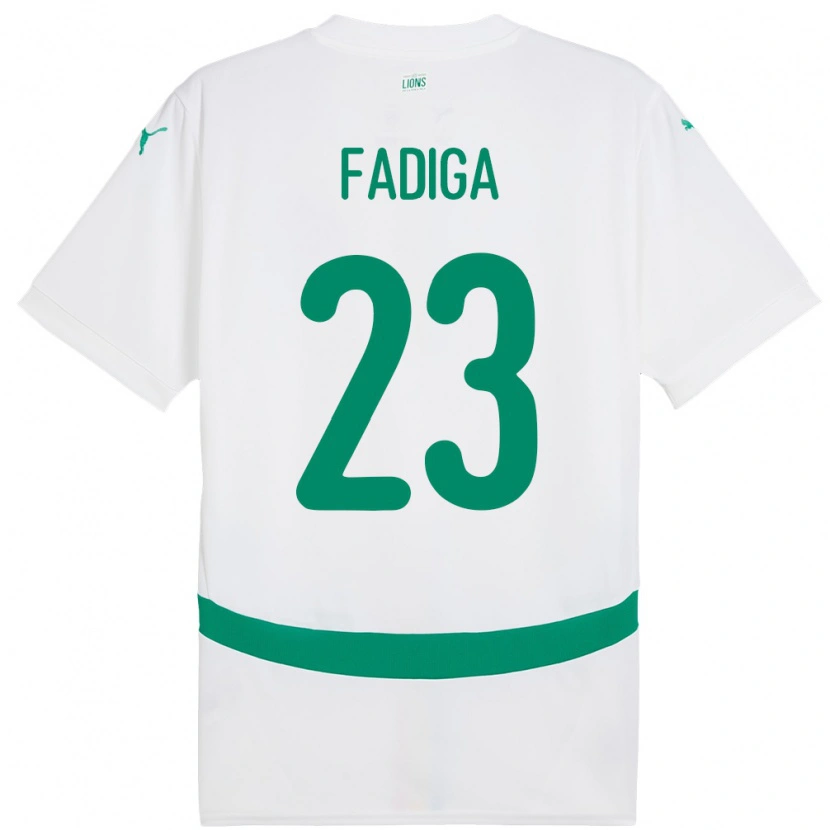 Danxen Męski Senegal Noah Fadiga #23 Biały Domowa Koszulka 24-26 Koszulki Klubowe