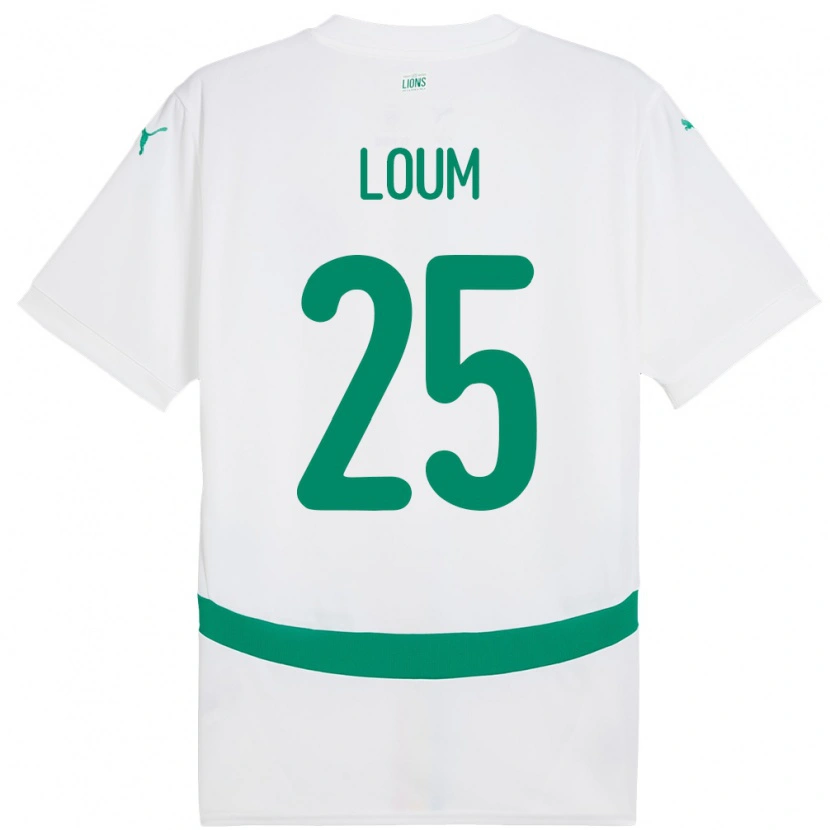 Danxen Męski Senegal Mamadou Loum #25 Biały Domowa Koszulka 24-26 Koszulki Klubowe
