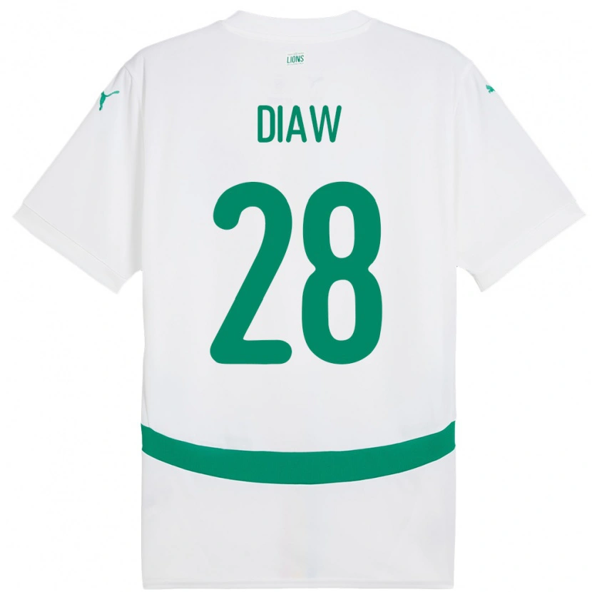 Danxen Męski Senegal Mory Diaw #28 Biały Domowa Koszulka 24-26 Koszulki Klubowe