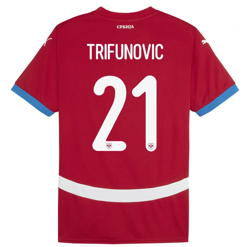 Danxen Męski Serbia Nemanja Trifunovic #21 Czerwony Domowa Koszulka 24-26 Koszulki Klubowe