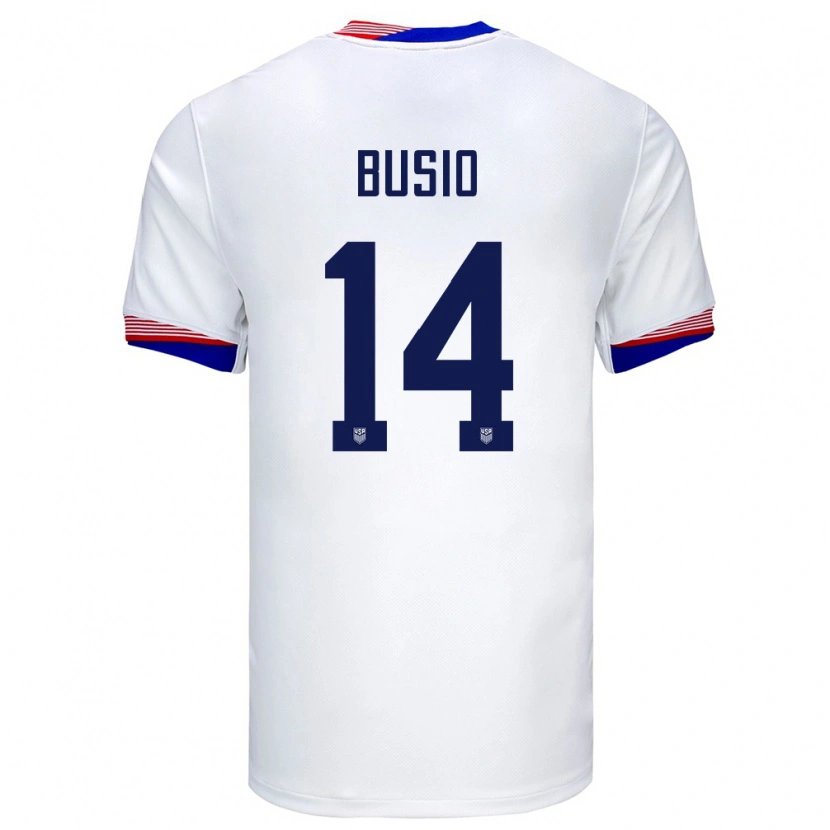 Danxen Męski Stany Zjednoczone Gianluca Busio #14 Biały Domowa Koszulka 24-26 Koszulki Klubowe