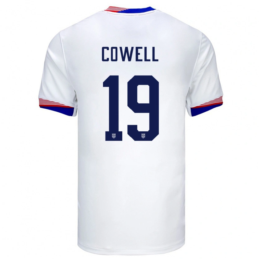 Danxen Męski Stany Zjednoczone Cade Cowell #19 Biały Domowa Koszulka 24-26 Koszulki Klubowe