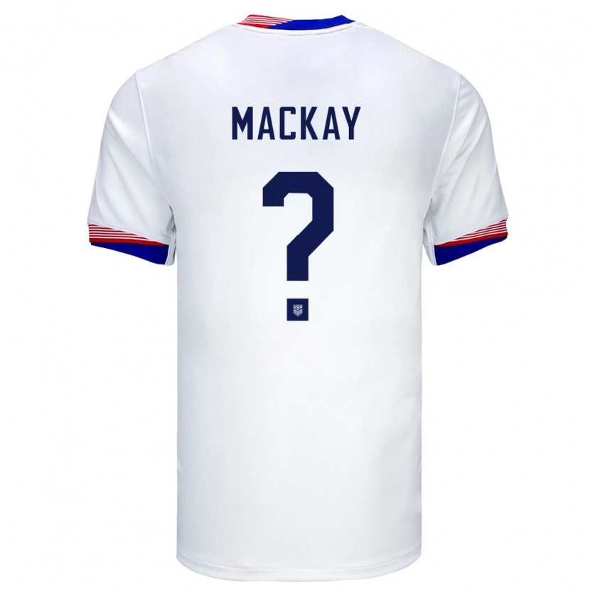 Danxen Męski Stany Zjednoczone William Mackay #0 Biały Domowa Koszulka 24-26 Koszulki Klubowe