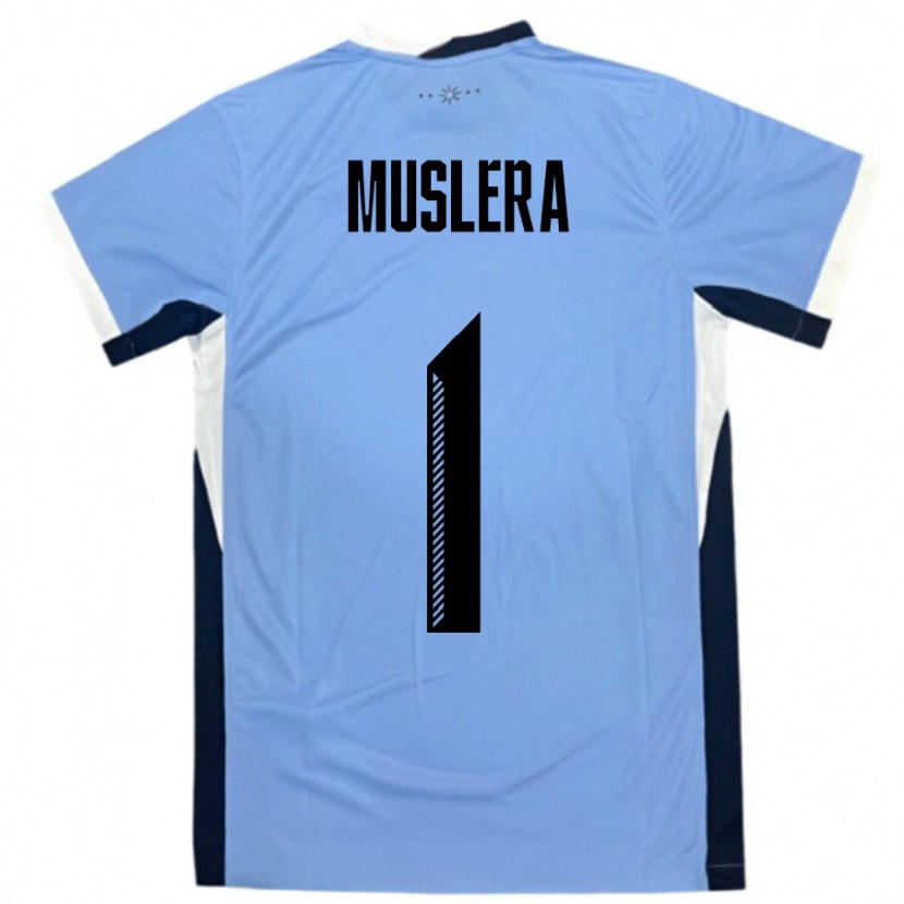 Danxen Męski Urugwaj Fernando Muslera #1 Biały Czarny Domowa Koszulka 24-26 Koszulki Klubowe
