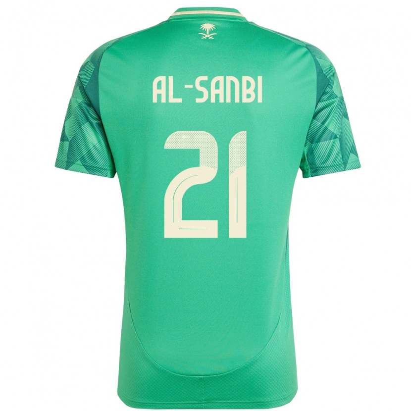Danxen Męski Arabia Saudyjska Abdulrahman Al-Sanbi #21 Zielony Domowa Koszulka 24-26 Koszulki Klubowe