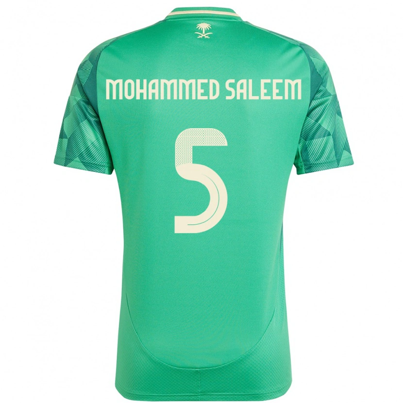Danxen Męski Arabia Saudyjska Moayad Mohammed Saleem #5 Zielony Domowa Koszulka 24-26 Koszulki Klubowe