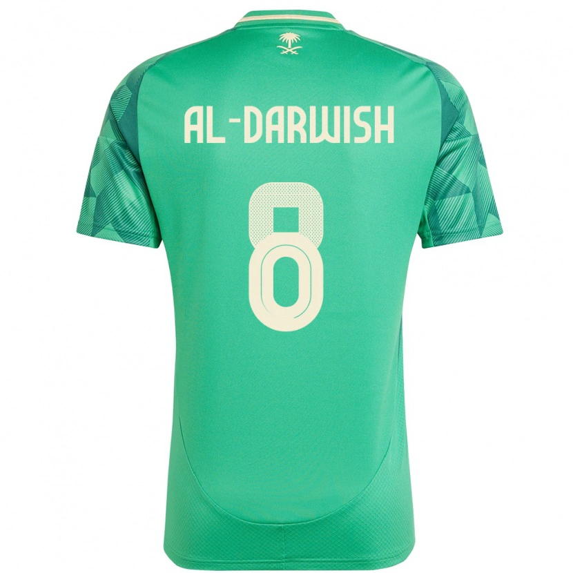 Danxen Męski Arabia Saudyjska Mohammed Al-Darwish #8 Zielony Domowa Koszulka 24-26 Koszulki Klubowe
