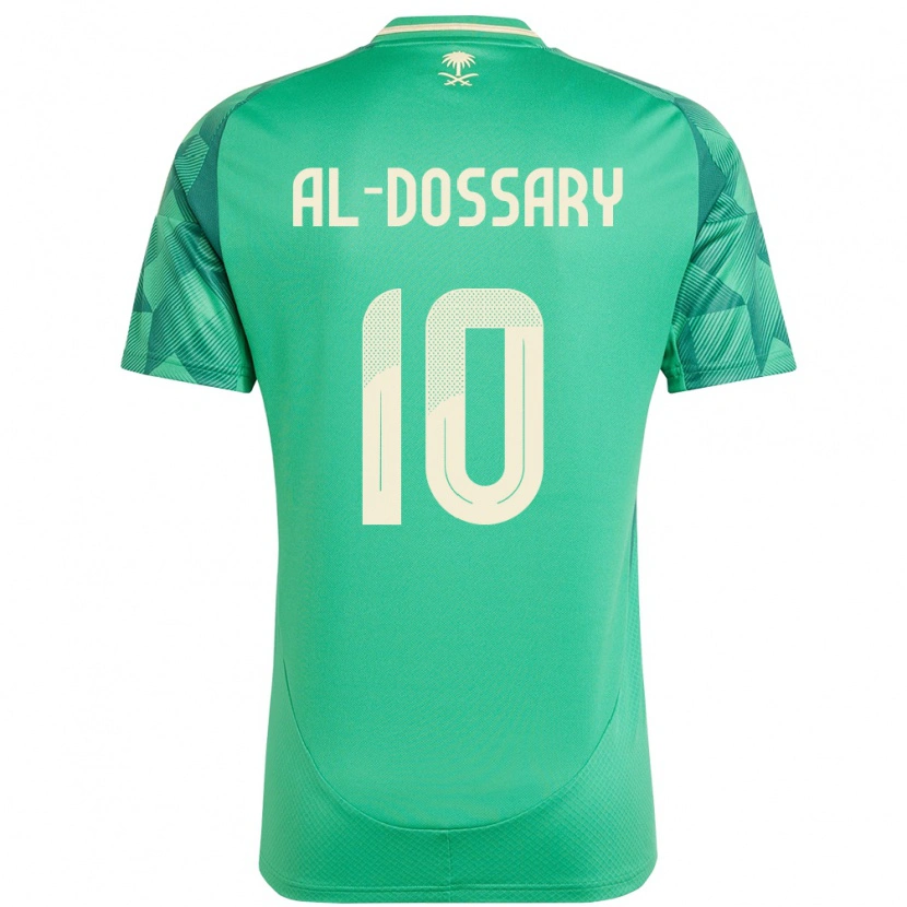Danxen Męski Arabia Saudyjska Abdullah Al-Dossary #10 Zielony Domowa Koszulka 24-26 Koszulki Klubowe