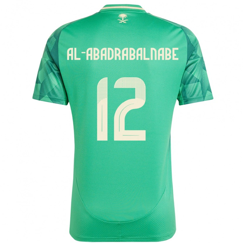 Danxen Męski Arabia Saudyjska Ahmed Musallam Al-Abadrabalnabe #12 Zielony Domowa Koszulka 24-26 Koszulki Klubowe
