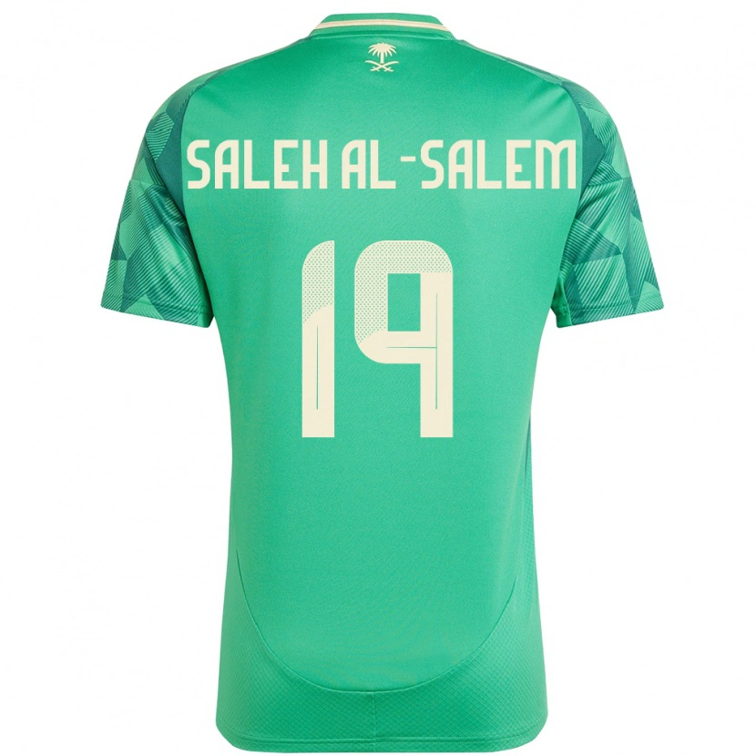 Danxen Męski Arabia Saudyjska Yousef Saleh Al-Salem #19 Zielony Domowa Koszulka 24-26 Koszulki Klubowe