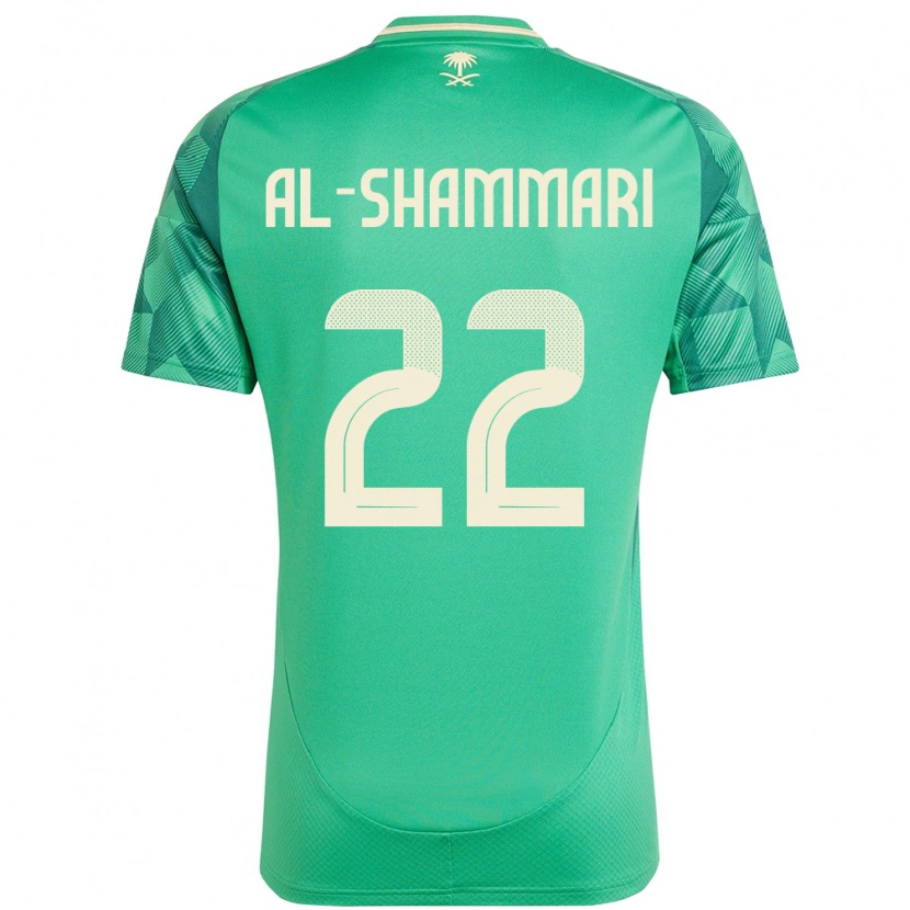 Danxen Męski Arabia Saudyjska Affas Al-Shammari #22 Zielony Domowa Koszulka 24-26 Koszulki Klubowe