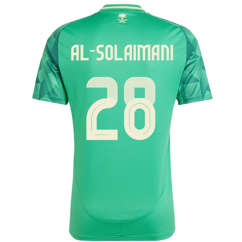 Danxen Męski Arabia Saudyjska Solaiman Al-Solaimani #28 Zielony Domowa Koszulka 24-26 Koszulki Klubowe