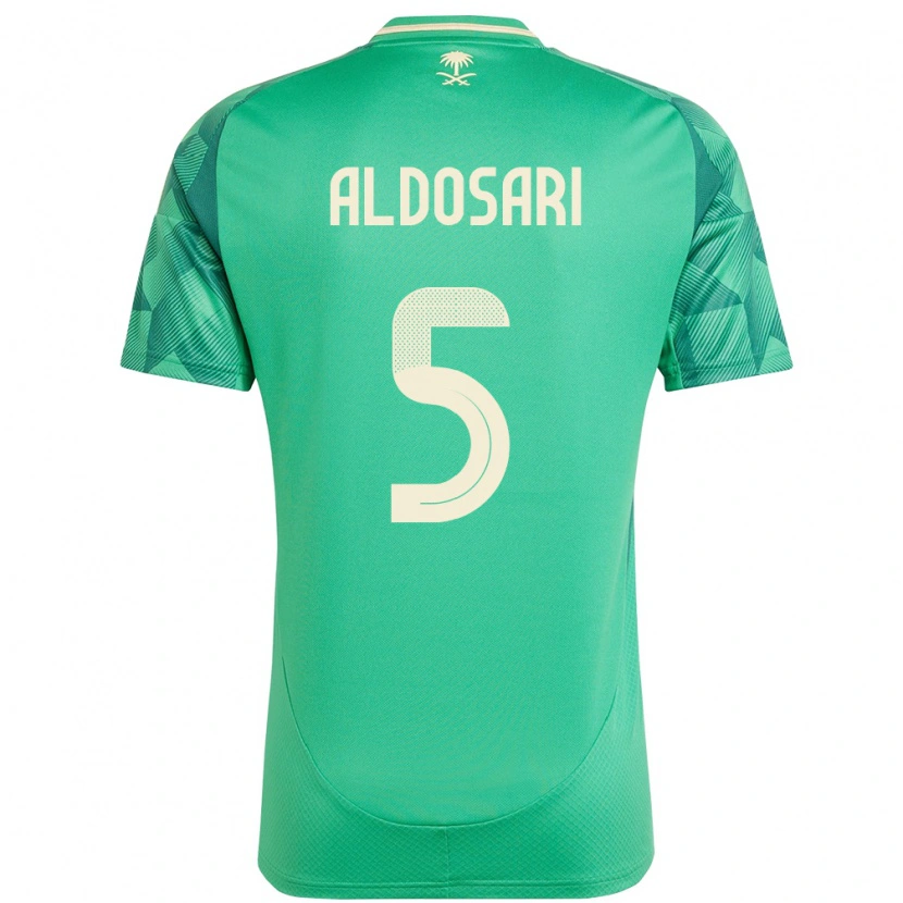 Danxen Męski Arabia Saudyjska Mohammed Aldosari #5 Zielony Domowa Koszulka 24-26 Koszulki Klubowe