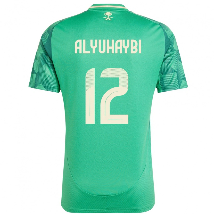 Danxen Męski Arabia Saudyjska Ammar Alyuhaybi #12 Zielony Domowa Koszulka 24-26 Koszulki Klubowe