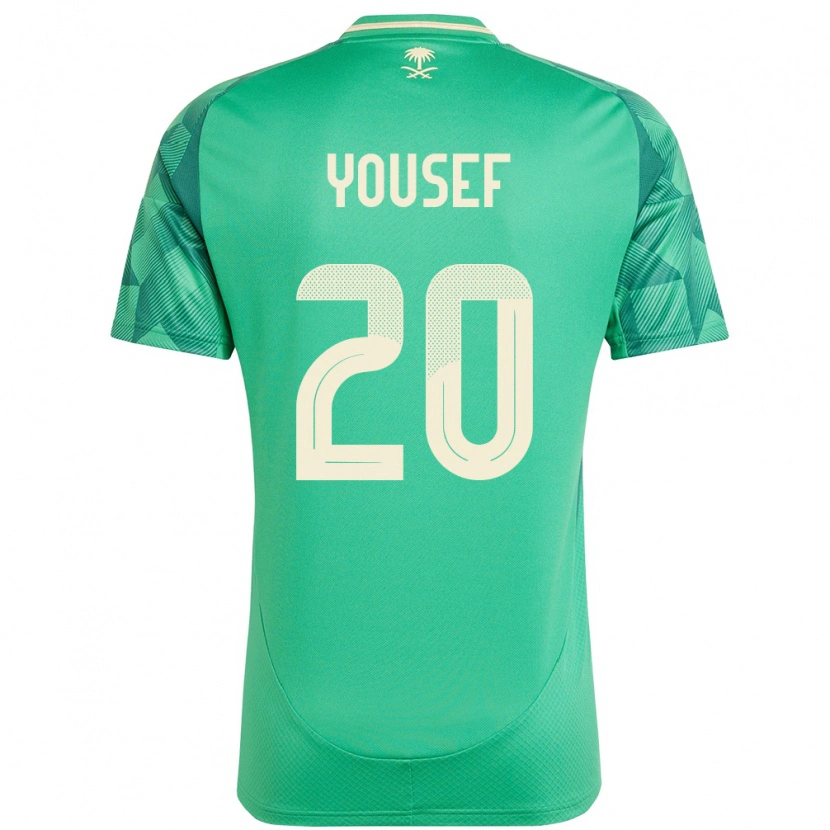 Danxen Męski Arabia Saudyjska Fares Yousef #20 Zielony Domowa Koszulka 24-26 Koszulki Klubowe