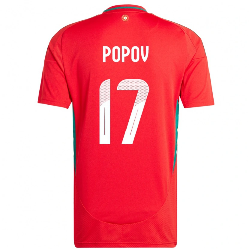Danxen Męski Walia Chris Popov #17 Czerwony Domowa Koszulka 24-26 Koszulki Klubowe