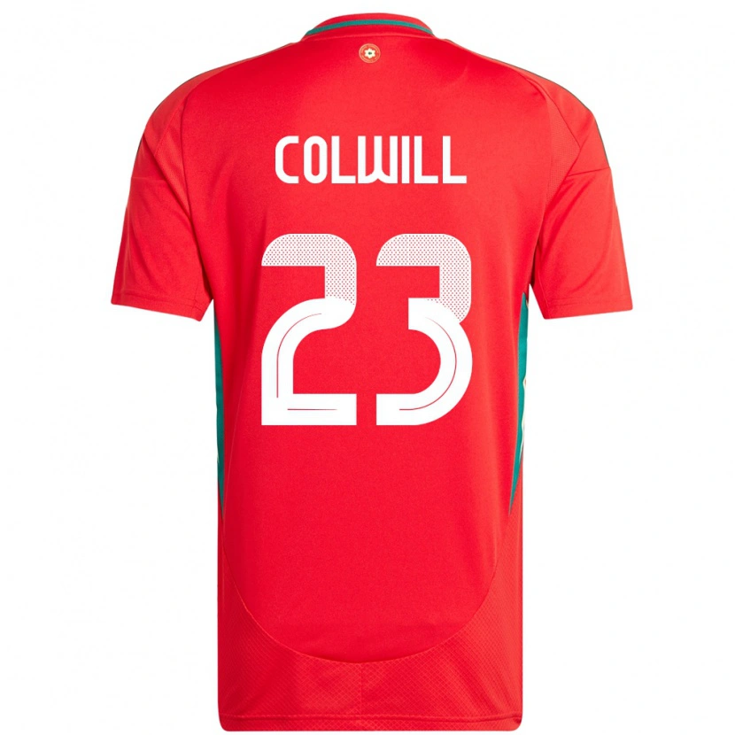 Danxen Męski Walia Joel Colwill #23 Czerwony Domowa Koszulka 24-26 Koszulki Klubowe