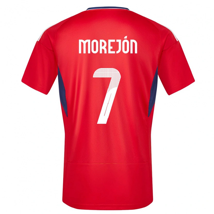 Danxen Męski Kostaryka Jorge Morejón #7 Czerwony Domowa Koszulka 24-26 Koszulki Klubowe