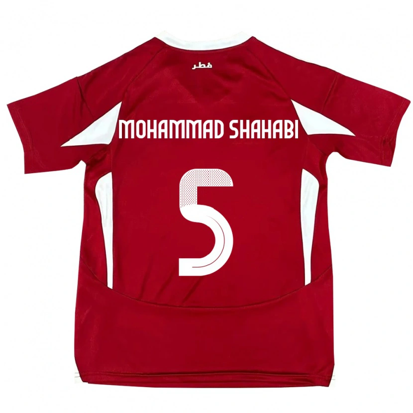 Danxen Męski Katar Ali Mohammad Shahabi #5 Czerwony Domowa Koszulka 24-26 Koszulki Klubowe