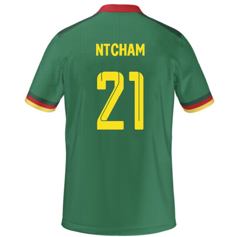 Danxen Męski Kamerun Olivier Ntcham #21 Zielony Domowa Koszulka 24-26 Koszulki Klubowe