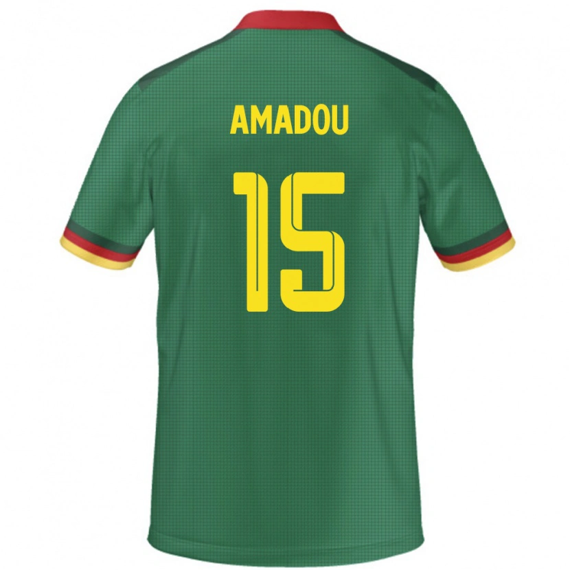 Danxen Męski Kamerun Daouda Amadou #15 Zielony Domowa Koszulka 24-26 Koszulki Klubowe