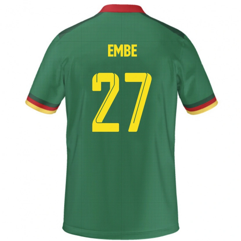 Danxen Męski Kamerun Eric Embe #27 Zielony Domowa Koszulka 24-26 Koszulki Klubowe