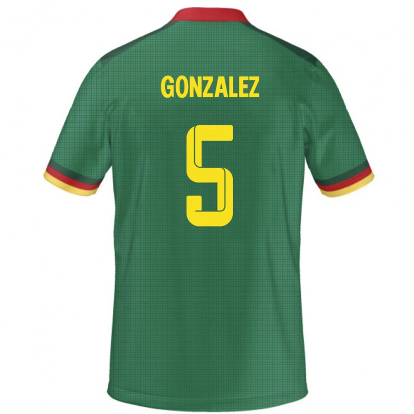 Danxen Męski Kamerun Oumar Gonzalez #5 Zielony Domowa Koszulka 24-26 Koszulki Klubowe