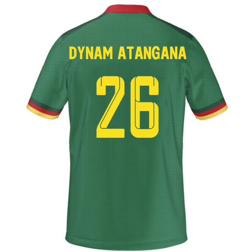Danxen Męski Kamerun Marc Dynam Atangana #26 Zielony Domowa Koszulka 24-26 Koszulki Klubowe