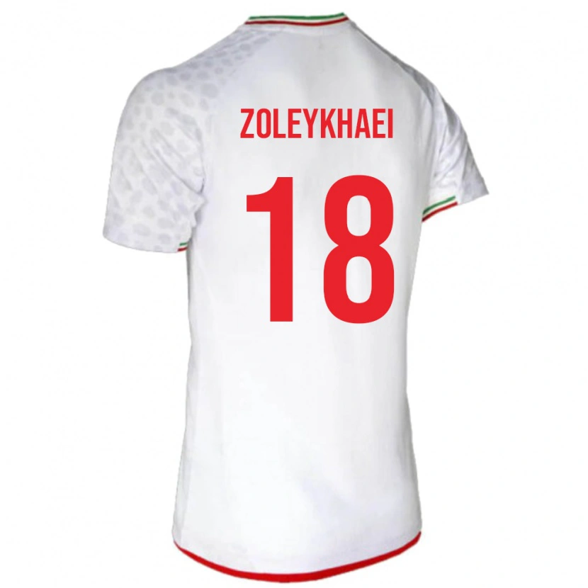 Danxen Męski Iran Abolfazl Zoleykhaei #18 Biały Domowa Koszulka 24-26 Koszulki Klubowe
