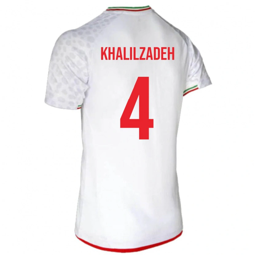 Danxen Męski Iran Shojae Khalilzadeh #4 Biały Domowa Koszulka 24-26 Koszulki Klubowe