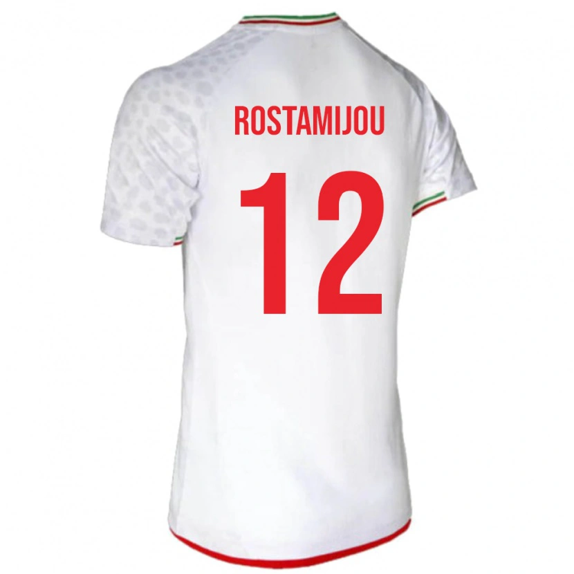 Danxen Męski Iran Alireza Rostamijou #12 Biały Domowa Koszulka 24-26 Koszulki Klubowe