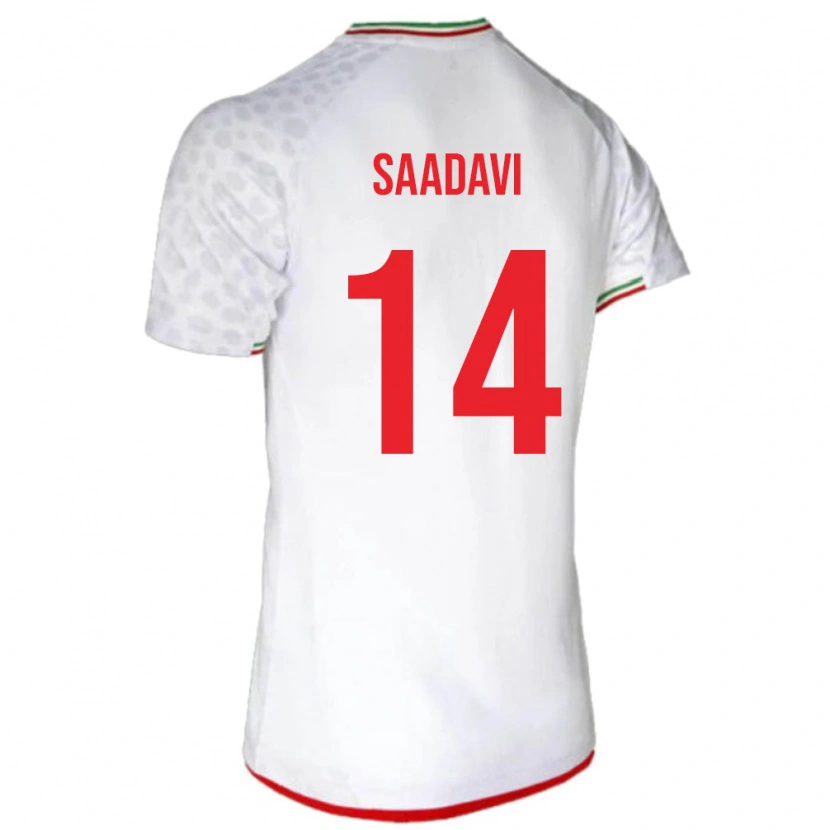 Danxen Męski Iran Zargham Saadavi #14 Biały Domowa Koszulka 24-26 Koszulki Klubowe