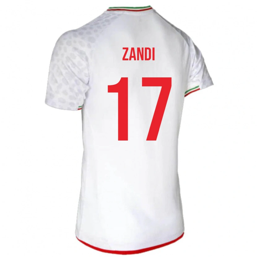 Danxen Męski Iran Negin Zandi #17 Biały Domowa Koszulka 24-26 Koszulki Klubowe