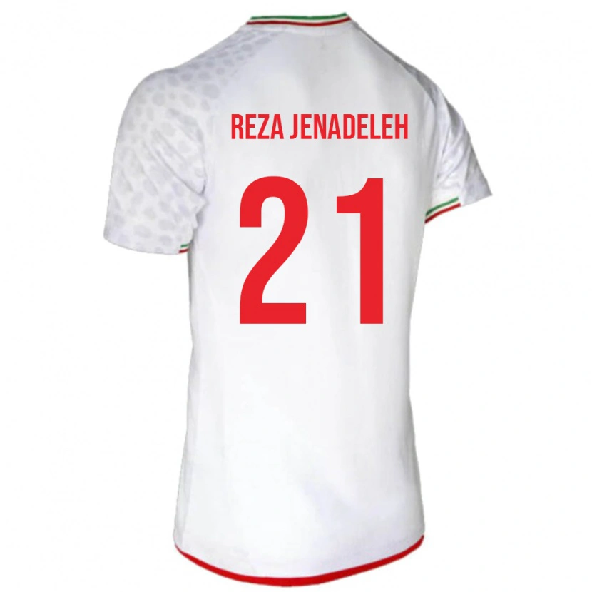 Danxen Męski Iran Ahmad Reza Jenadeleh #21 Biały Domowa Koszulka 24-26 Koszulki Klubowe