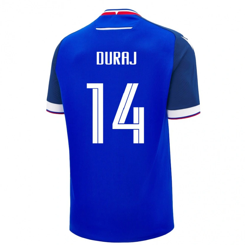 Danxen Męski Słowacja Michal Duraj #14 Niebieski Domowa Koszulka 24-26 Koszulki Klubowe