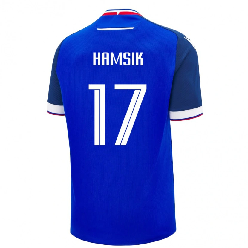 Danxen Męski Słowacja Christian Hamsik #17 Niebieski Domowa Koszulka 24-26 Koszulki Klubowe