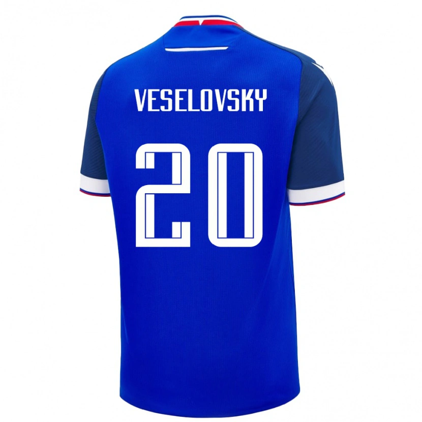 Danxen Męski Słowacja Dominik Veselovsky #20 Niebieski Domowa Koszulka 24-26 Koszulki Klubowe