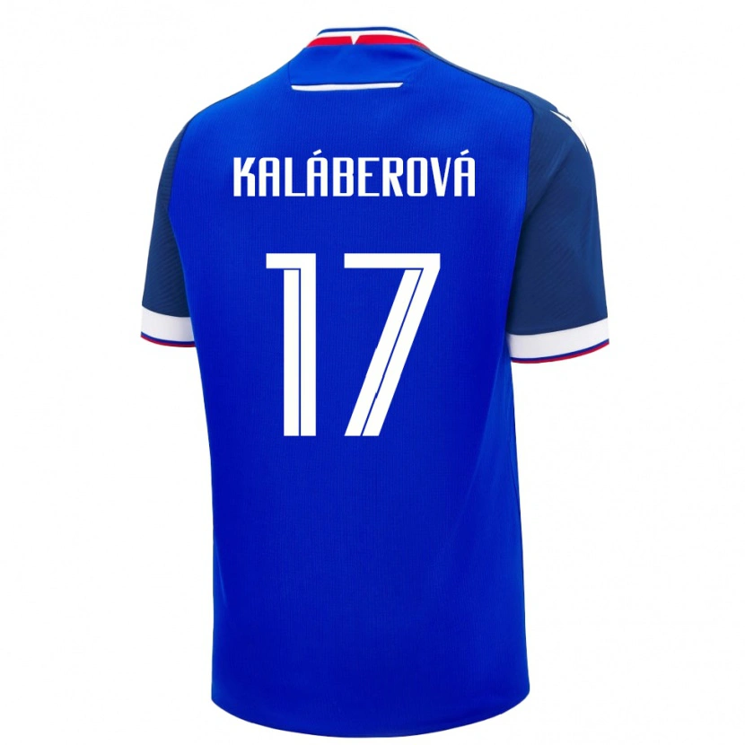 Danxen Męski Słowacja Victoria Kaláberová #17 Niebieski Domowa Koszulka 24-26 Koszulki Klubowe