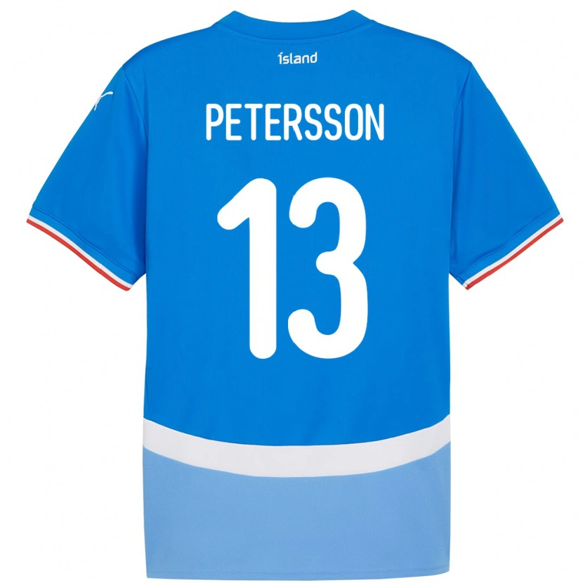 Danxen Męski Islandia Lúkas Petersson #13 Niebieski Domowa Koszulka 24-26 Koszulki Klubowe